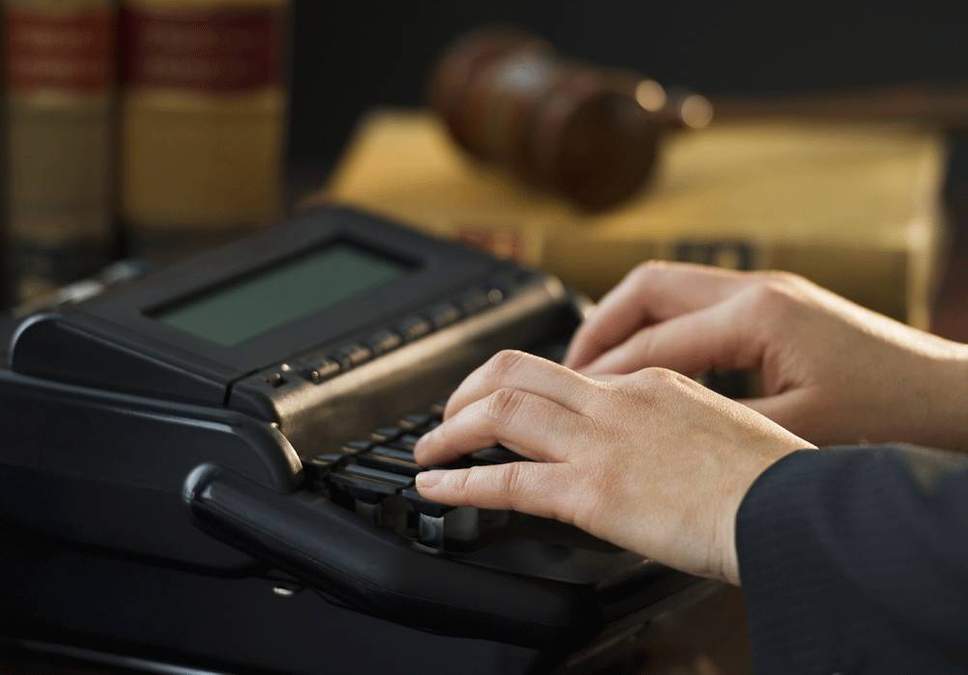 An alcoholic court stenographer in Manhattan repeatedly typed I hate my job instead of documenting speech during cases
