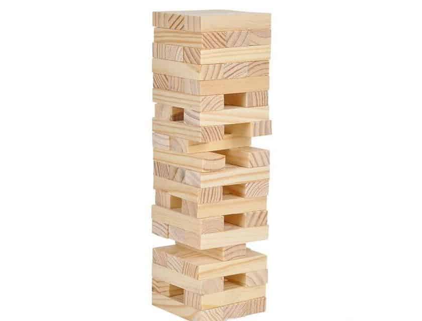 The company that produces the Jenga game initially wanted to change its name to "Timber!" or "Tumbling". This is because it didn't indicate how the game was played and people wouldn't know what it meant. The original creator refused because she thought the name would gain meaning later on.