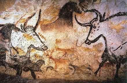 The entrance of the Lascaux cave in southwestern France, famous for its Paleolithic cave paintings, was discovered in 1940 by 18-year-old Marcel Ravidat and his dog, Robot. Robot fell into a hole, and Ravidat explored it with his friends, finding walls covered with depictions of animals.