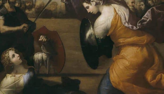 Le donne gareggiavano anche come gladiatori nell'antica Roma e c'è un rilievo in marmo risalente al II secolo d.C. circa raffigurante un incontro tra due donne soprannominate "Amazzone" e "Achillia", che l'iscrizione dice che combatterono a un pareggio onorevole.