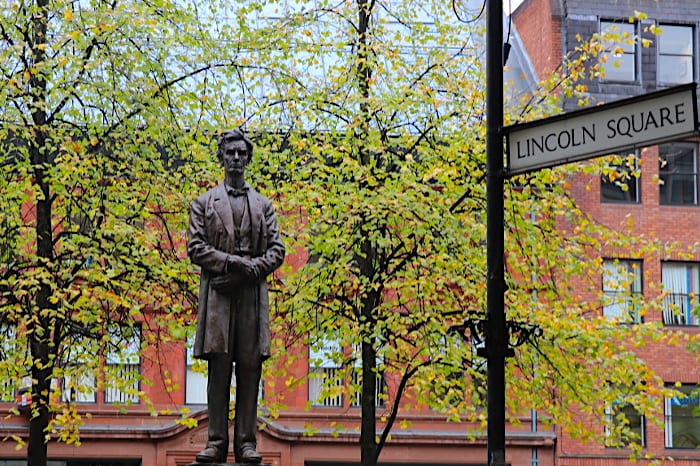 Why Does Abraham Lincoln Have a Statue in Manchester City?
