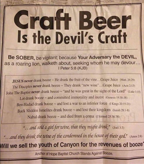Quel bar a accepté l'annonce anti-bière «&nbsp;Devil's Craft&nbsp;» en tant que coupon&nbsp;?