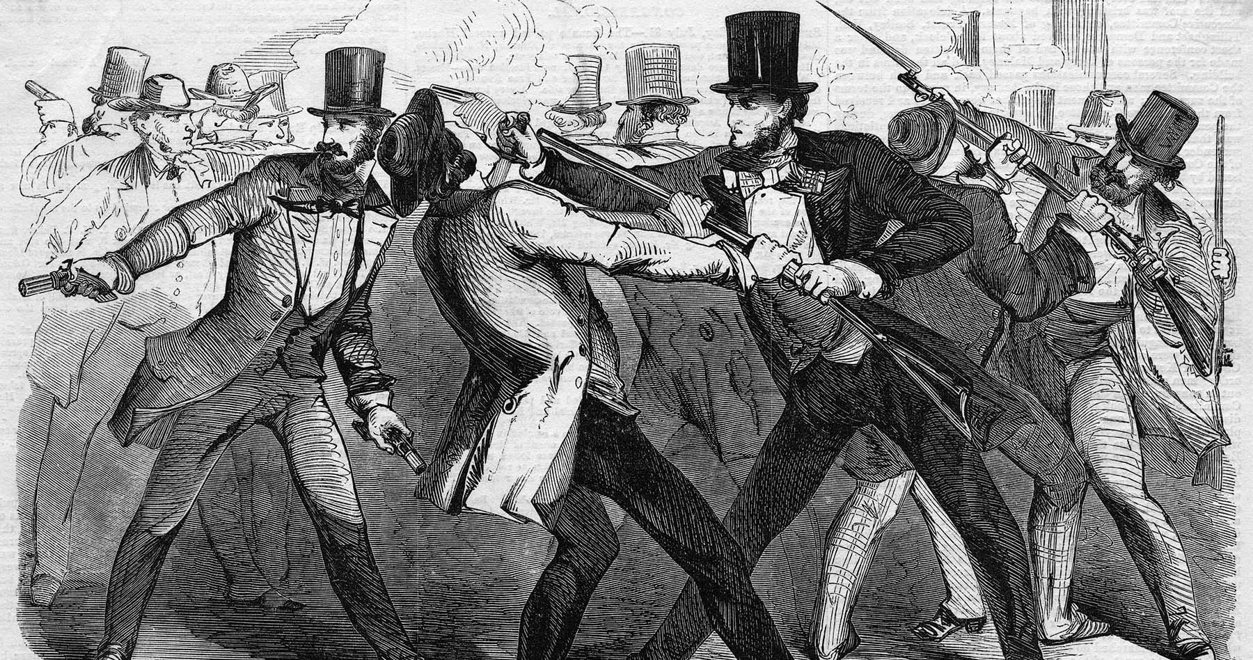 What Caused the Brawl in Congress in 1858?