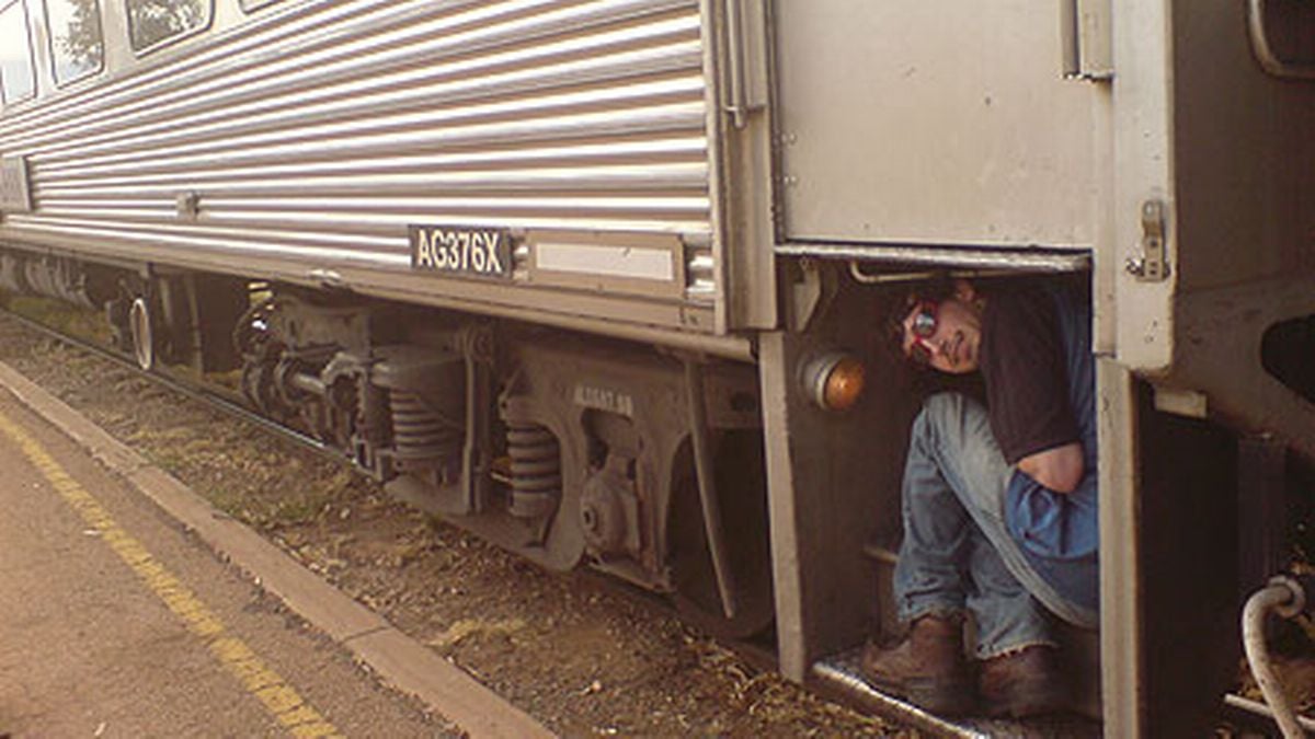In 2009, an American Tourist Clung to the Outside of a Transcontinental Australian Train After Almost Being Left Behind.