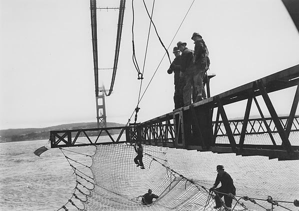 The Construction Crew Working on the Golden Gate Bridge were Forced to Wear Their Safety Equipment Under the Threat of Dismissal.